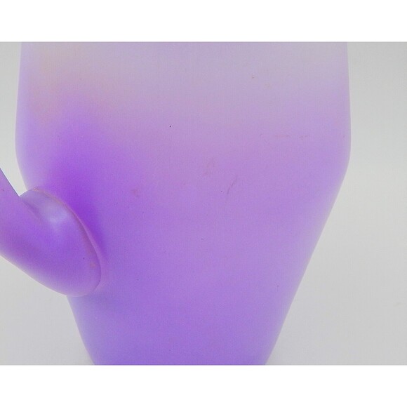 Blendo West Virginia Glass Lemonade Pitcher Frosted Lavender Glass 11.5 Inches - Picture 8 of 12